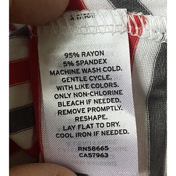 Tucker + Tate Girl's Size L 10/12 Knot Front Tee Multi Stripe Short Sleeve Top - Picture 8 of 8